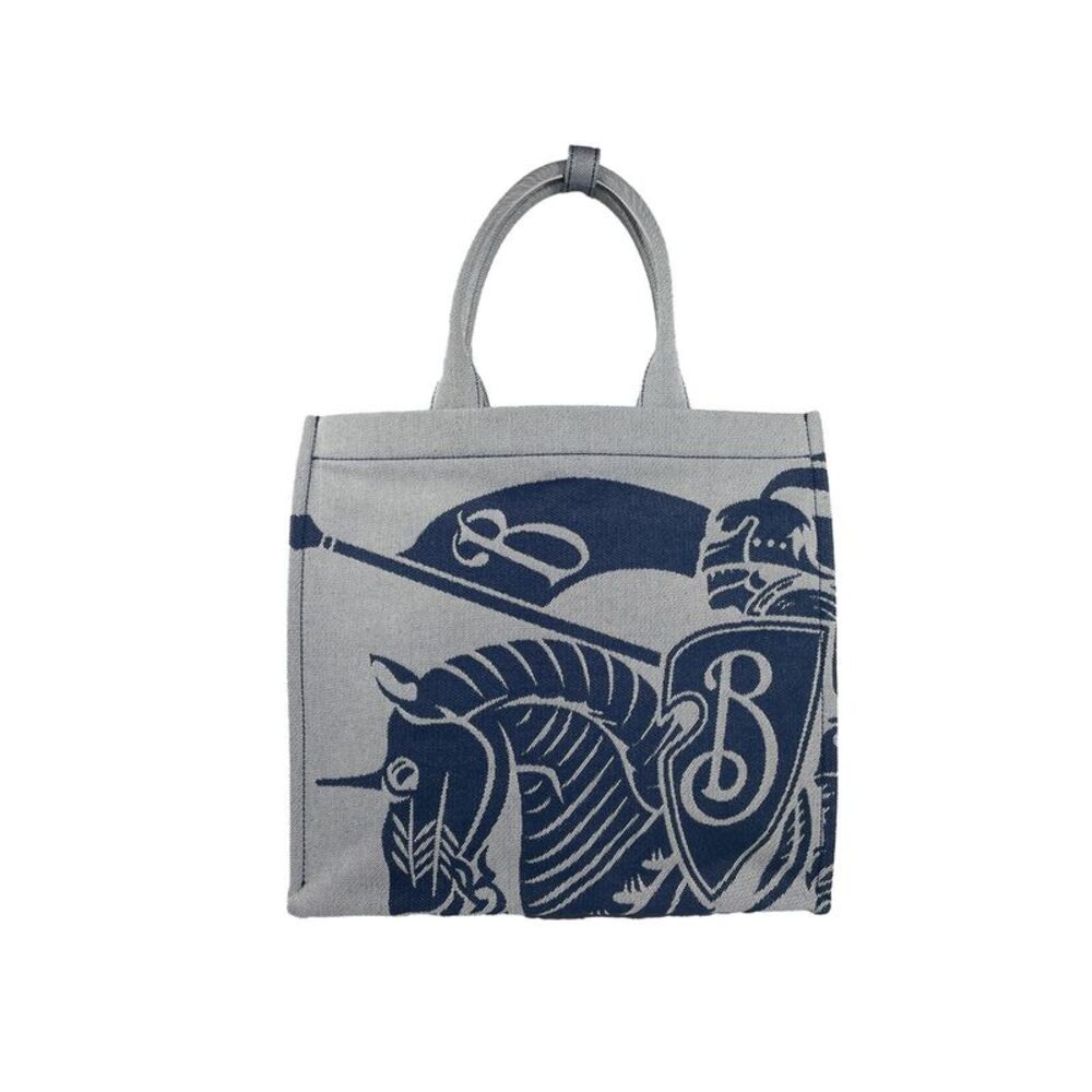 Burberry Burberry Navy EKD Canvas Tote Bag With Coin Women's Pouch